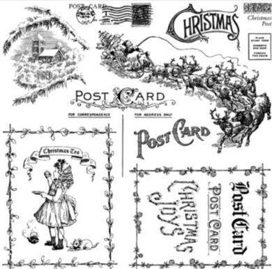 CHRISTMAS POST 12×12 DECOR STAMP