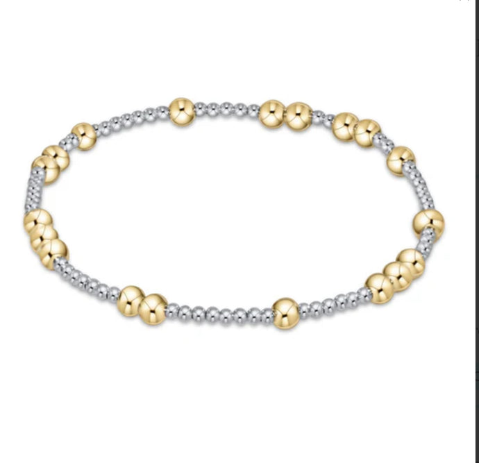 Hope Unwritten Bracelet - 4mm Bead Bracelet - Mixed Metal