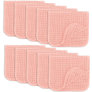 Comfy Cubs - Muslin Burp Cloths by Comfy Cubs: Blush / 6-Pack 20”X10”