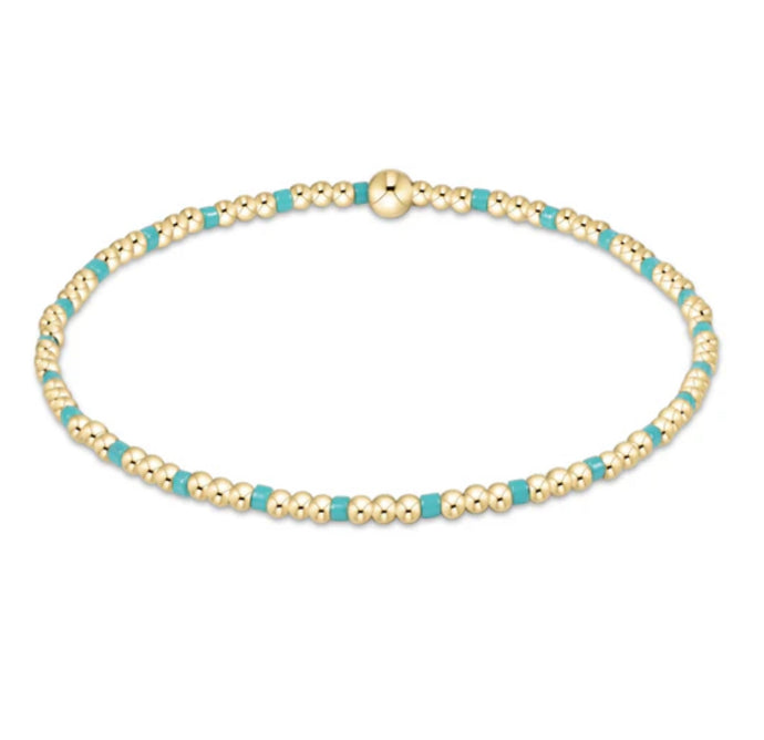 Hope Sincerity Pattern Bracelet -Turquoise 2mm