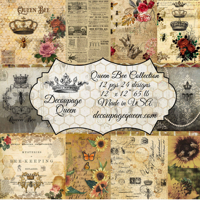 Decoupage Queen - QUEEN BEE Mini Scrapbook Set