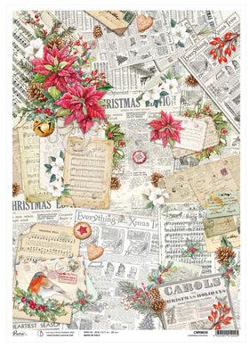 Ciao Bella  - Large Format Decoupage Paper - Christmas Carols