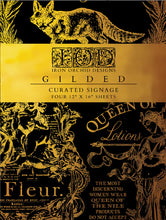 Gilded Curated Signage Transfer™  Four 12" X 16" Sheets