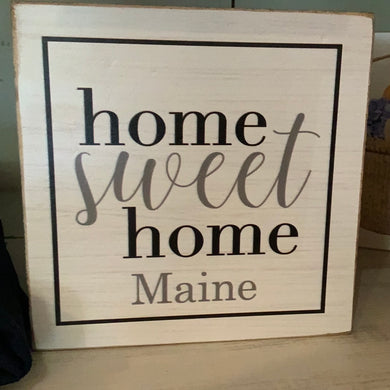 Home Sweet Home Decorative Wooden Block