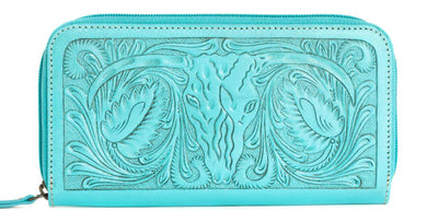 Steelhallow Canyon Leather Wallet - Turquoise