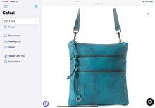 Teal Stone Mesa Leather Crossbody Bag