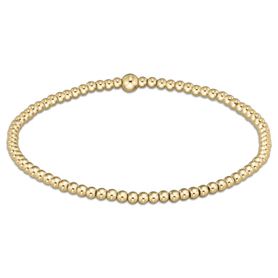 Classic Gold 2 mm Bead Bracelet