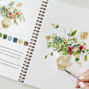 Bouquets watercolor workbook