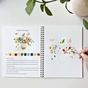 Bouquets watercolor workbook