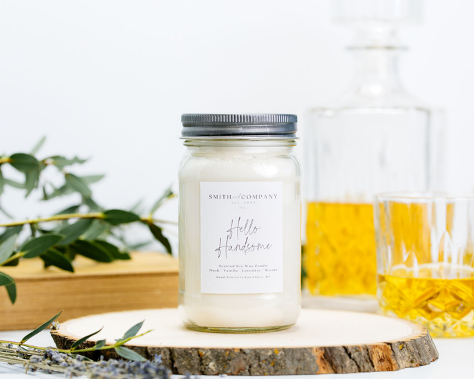 Hello Handsome | Mason Jar Candle