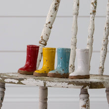 Mini Ceramic Boot Vases, Bright Colors