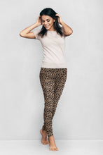 Printed Fleece Lined Leggings: Camo / Small/ Medium