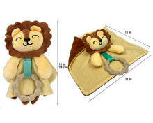 Penguin Waddle Baby Boutique - Lennox Lion Lovey - Plush Teething Toy Security Blanket