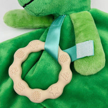 Penguin Waddle Baby Boutique - Dylan Dino Plush Toy with Teether: Dinosaur Lovey, Shower Gift, Security Blanket for Babies