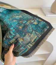 Winding River - Shawl Teal Starry Night Reversible Wrap – Artisan Shawl