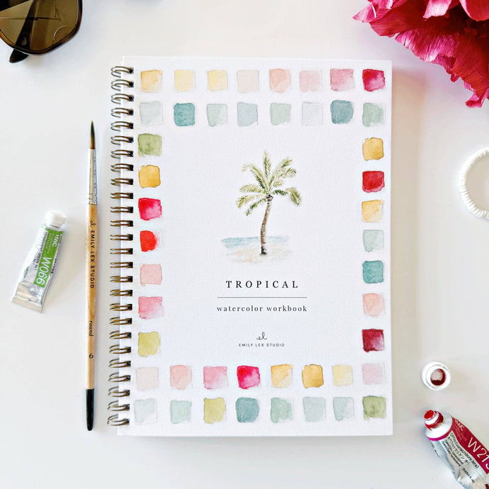 emily lex studio - Tropical watercolor workbook