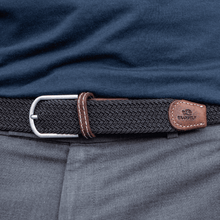 BILLYBELT - Black Licorice Braided Elastic Belt: Size 2