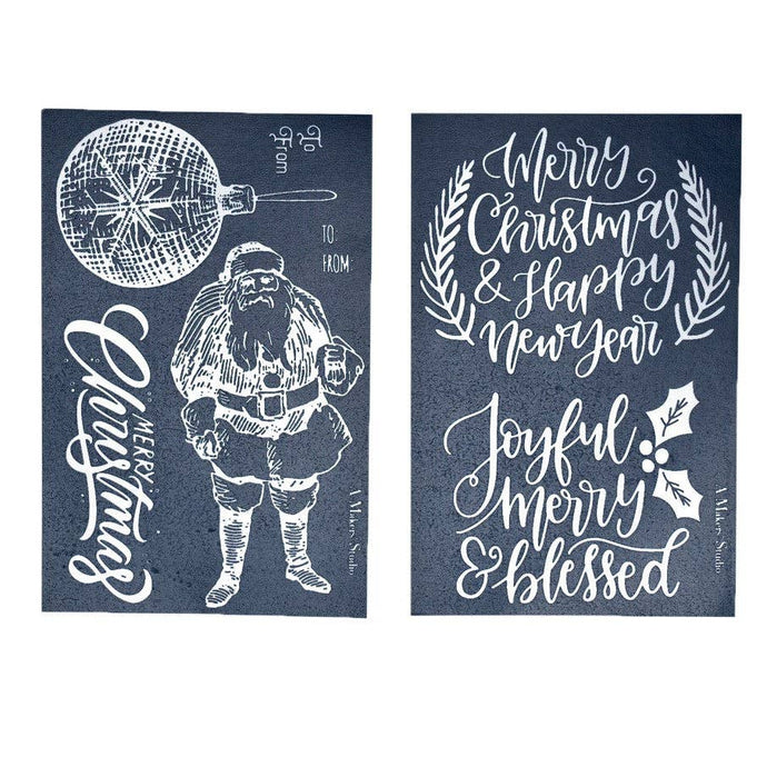 A Makers' Studio - Vintage Christmas - Mesh Stencil 2 pack 5.5x8.5
