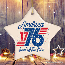 Patriotic America 1776-2026 Land of the Free Ornament