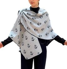 Winding River - Navy / White Reversible Anchor Loop Wrap
