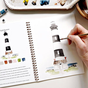 Seaside watercolor workbook