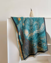 Winding River - Shawl Teal Starry Night Reversible Wrap – Artisan Shawl