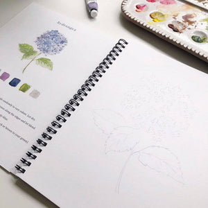 flowers watercolor workbook