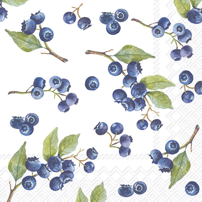 Paper Cocktail Napkins Pack of 20 Blueberries