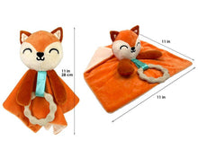 Penguin Waddle Baby Boutique - Finley Fox Lovey - Plush Teething Toy Security Blanket