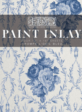 TROMPE L’OEIL BLEU Paint Inlay Eight 12 x 16 Pad