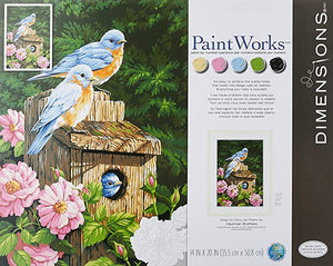 Paint by Numbers-Garden Bluebirds
