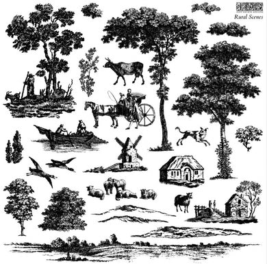 Rural Scenes (Retired) 12×12 DECOR STAMP™ 2 Sheet Set