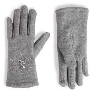 Christmas Snowflake Touchscreen Glove-Gray