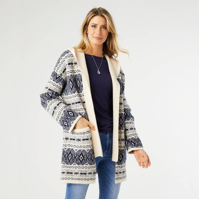 Chantal Hooded Cardigan with Pockets