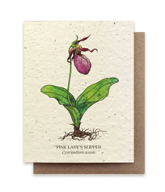 Lady's Slipper Plantable Wildflower Seed Card