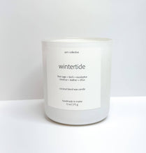 yam collective - Citrus and Blue Sage Glass Candle – WINTERTIDE mountain air: 10 oz / Dust Cover