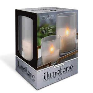 Alumaflame Natural LED Flame Technology Candle 4” x 4” x 5