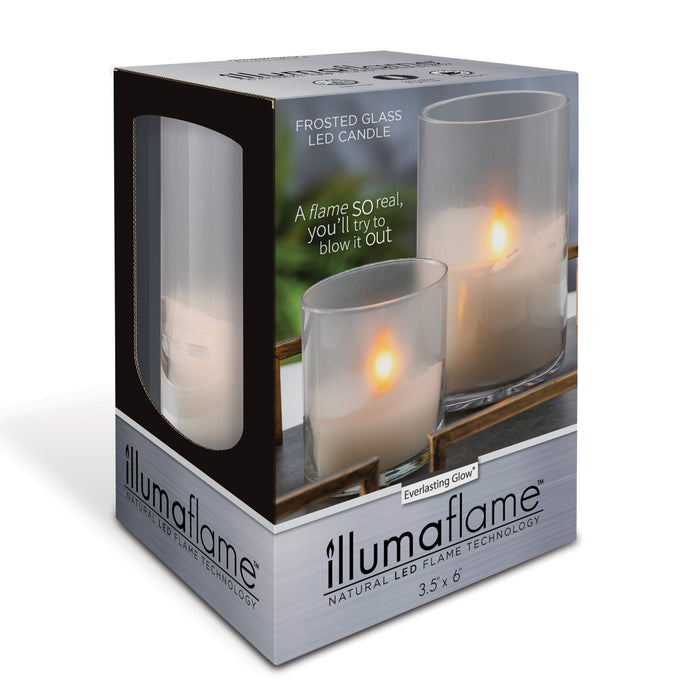 Alumaflame Natural LED Flame Technology Candle 5” x 8”