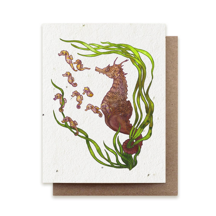 Seahorse Father Plantable Herb Seed Card