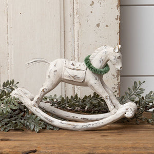 Distressed White Rocking Horse (PC)