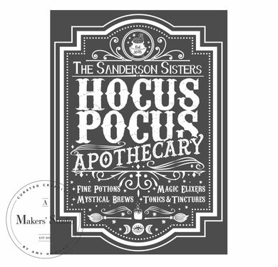 A Makers' Studio - Hocus Pocus Apothecary - Mesh Stencil 18x12