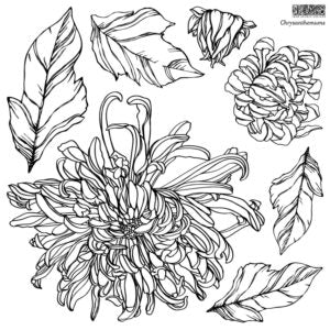 Chrysanthemums 12×12 DECOR STAMP™ TWO SHEET SET (RETIRED 2022)