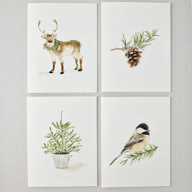 evergreen notecard set