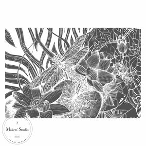A Makers' Studio - Polynesian Dragonfly - Mesh Stencil 12x18