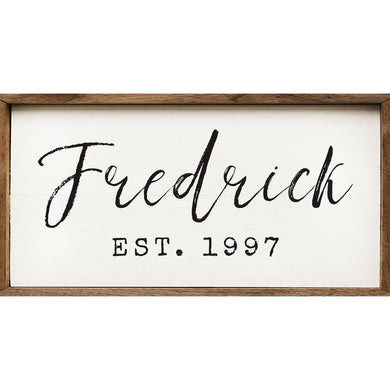 Kendrick Home - Personalized Name White: 16 x 8 x 1.5