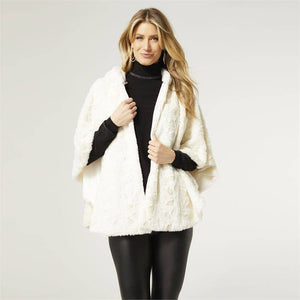 Sally Faux Fur Hooded Cape