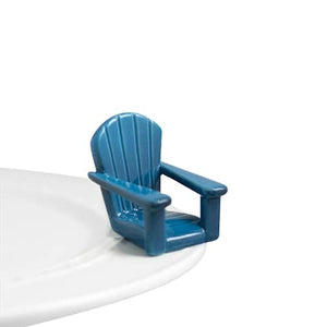 Nora Fleming Mini-chillin chair blue Adirondack (A67)