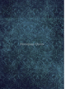 Decoupage Queen - Blue Brocade - Decoupage Paper