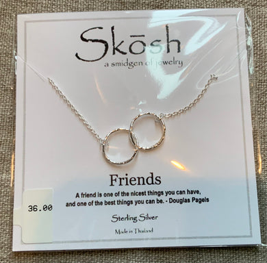 Friends 2 Circles 16” Silver