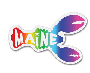 Maine Tie Dye Lobster Sticker